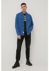 Wrangler koszula jeansowa męska regular z kołnierzykiem button-down. Typ kołnierza: button down. Kolor: niebieski. Materiał: jeans. Długość rękawa: długi rękaw. Długość: długie #3
