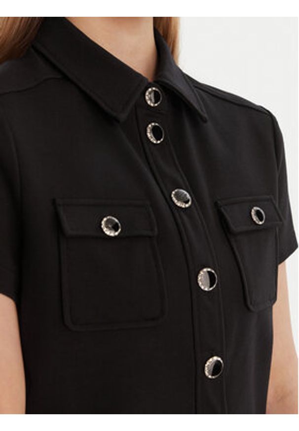 Guess Koszula W6RH83 KCMU2 Czarny Regular Fit. Kolor: czarny. Materiał: syntetyk