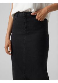 Vero Moda Spódnica ołówkowa Lina 10300188 Czarny Regular Fit. Kolor: czarny. Materiał: bawełna #3