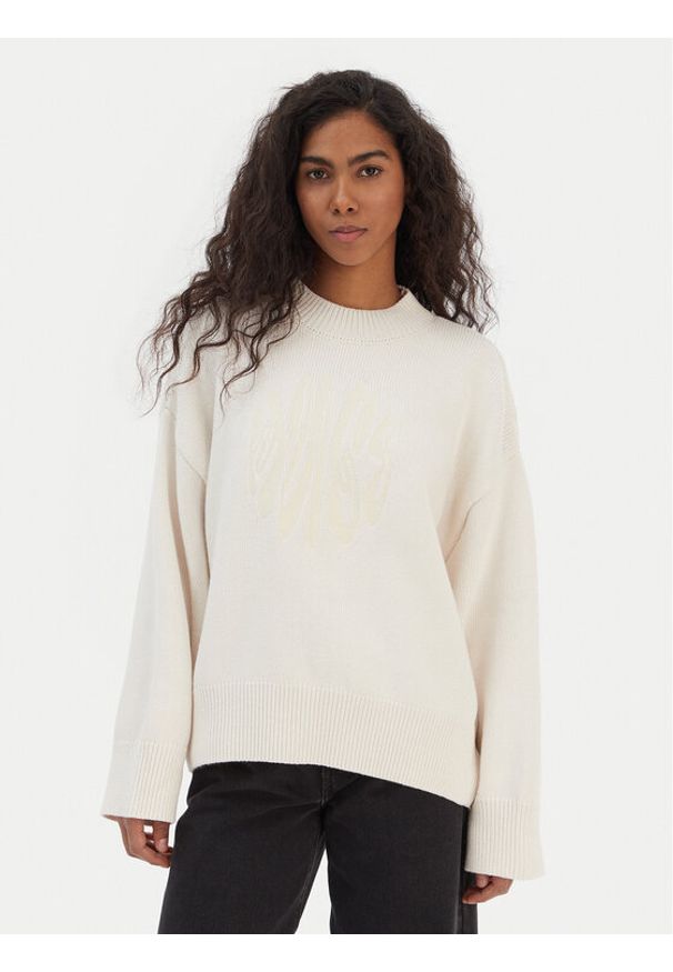 Hugo - HUGO Sweter Shelly B 50554217 Écru Oversize. Materiał: syntetyk