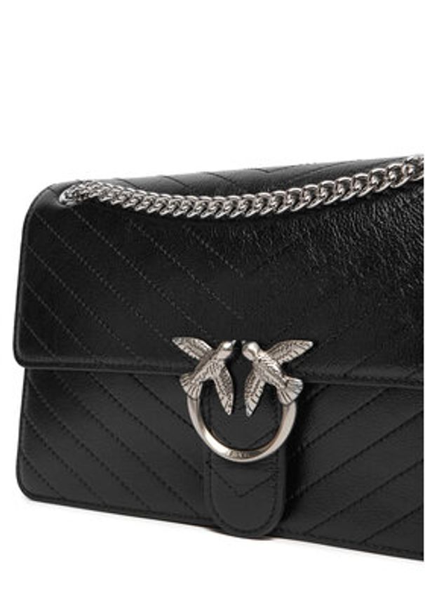 Pinko - PINKO Torebka Love One Light Classic AI 25-26 PLTT 106174 A2JC Czarny. Kolor: czarny. Materiał: skórzane