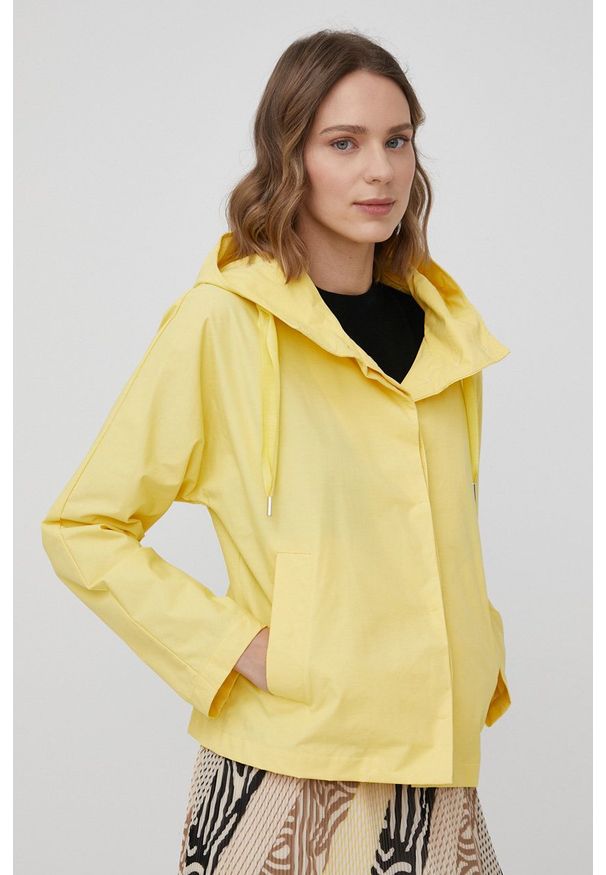 Pennyblack kurtka damska kolor żółty przejściowa. Okazja: na co dzień. Kolor: żółty. Materiał: materiał. Styl: casual