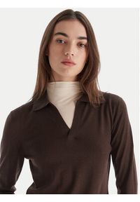 Weekend Max Mara Sweter Cappa 2525366052 Brązowy Regular Fit. Kolor: brązowy. Materiał: wełna #3