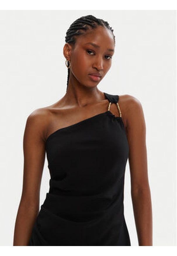 KAOS Sukienka wieczorowa RP1CO080 Czarny Regular Fit. Kolor: czarny. Materiał: syntetyk. Styl: wizytowy