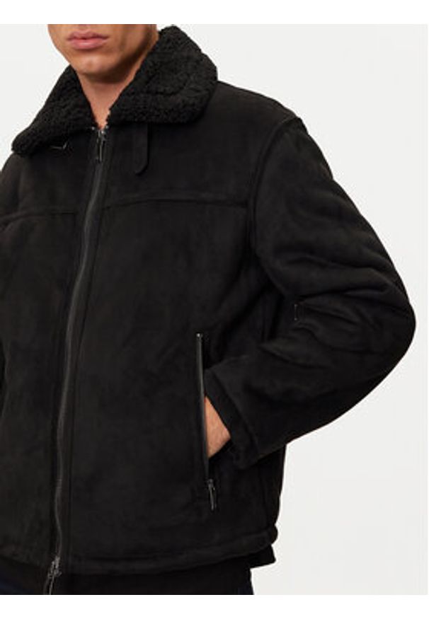 Armani Exchange Kurtka z imitacji skóry 6DZB03 ZE1FZ 1200 Czarny Regular Fit. Kolor: czarny. Materiał: skóra