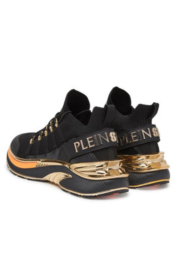 Plein Sport Sneakersy Runner Chrome Surfer PADS USC0579 STE003N Czarny. Kolor: czarny. Materiał: materiał