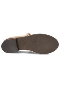 Brązowe Półbuty Armodo Płaskie Obuwie Damskie. Okazja: na co dzień. Zapięcie: klamry. Kolor: brązowy. Materiał: skóra. Obcas: na obcasie. Styl: casual. Wysokość obcasa: niski #3