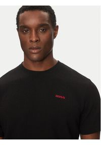 Hugo - HUGO T-Shirt Austin 50532011 Czarny Regular Fit. Kolor: czarny. Materiał: syntetyk, bawełna #2
