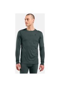 Bielizna termoaktywna z długim rękawem Odlo BL TOP crew neck l/s MERINO 200. Kolor: zielony. Długość rękawa: długi rękaw. Długość: długie #1