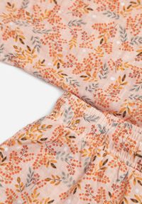 Born2be - Pomarańczowy Bawełniany Komplet w Kwiaty Koszula i Szorty Aelryn. Kolor: pomarańczowy. Materiał: bawełna. Wzór: kwiaty #6