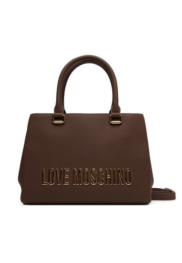 Love Moschino - LOVE MOSCHINO Torebka JC4022PP1NKD0301 Brązowy. Kolor: brązowy. Materiał: skórzane