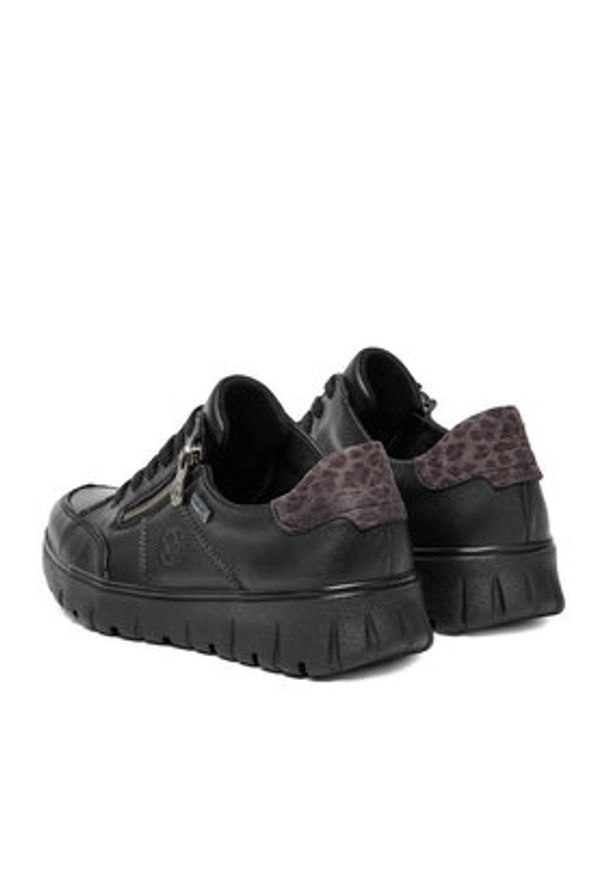Rieker Sneakersy N1301-01 Czarny. Kolor: czarny. Materiał: skóra