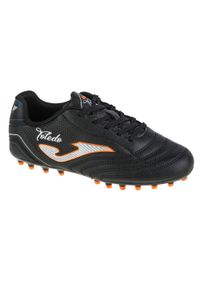 Buty piłkarskie dla dzieci Joma Toledo Jr. Zapięcie: sznurówki. Kolor: czarny. Materiał: materiał, syntetyk. Szerokość cholewki: normalna. Sport: piłka nożna