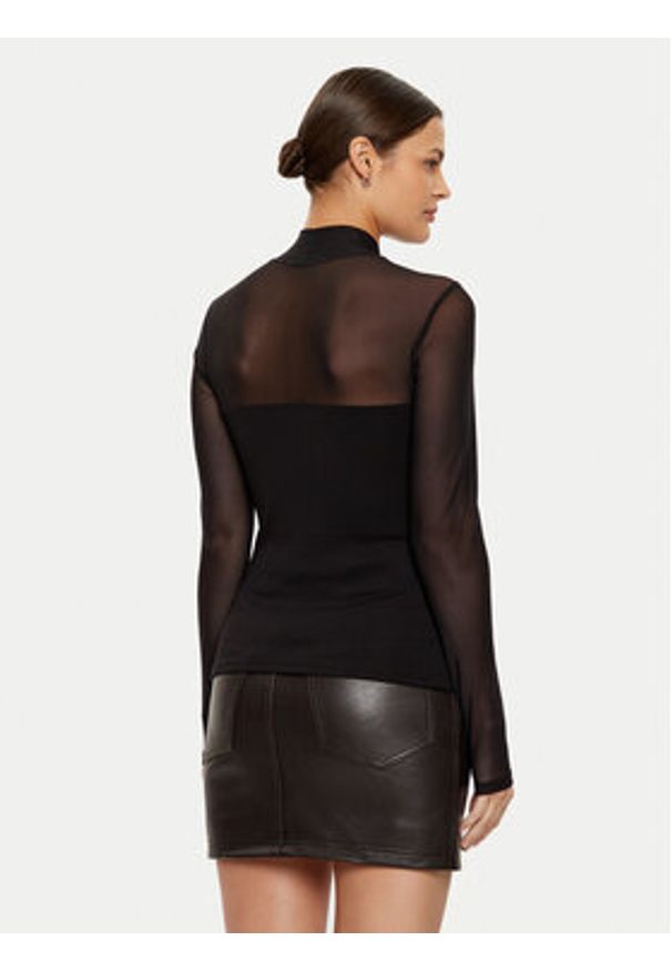 Morgan Bluzka 242-TIMARA Czarny Slim Fit. Kolor: czarny. Materiał: syntetyk