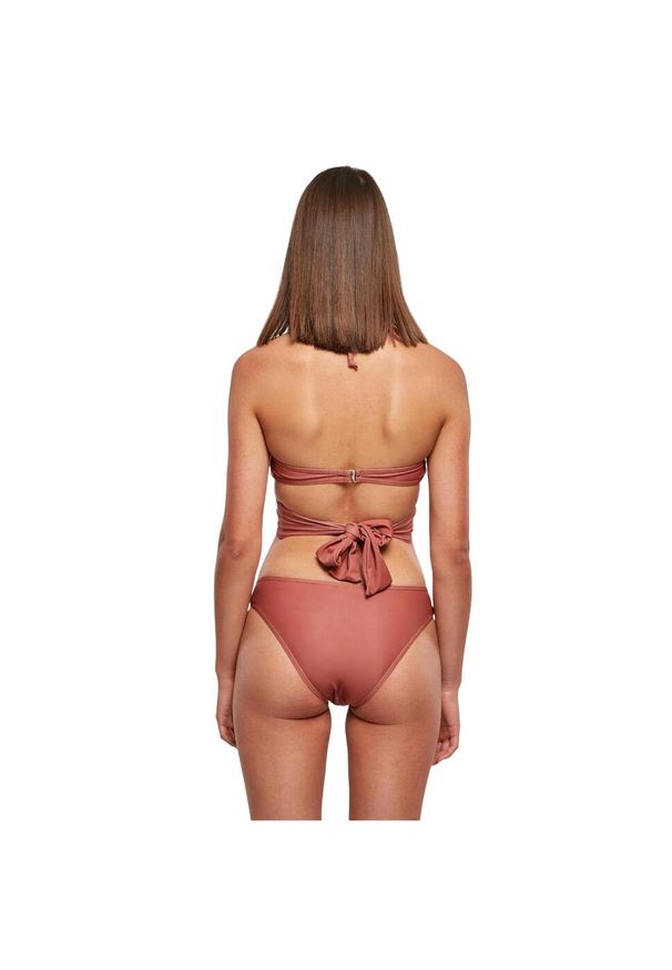Urban Classics - Damski Zestaw Bikini Z Dekoltem W Szpic. Kolor: pomarańczowy, wielokolorowy, żółty