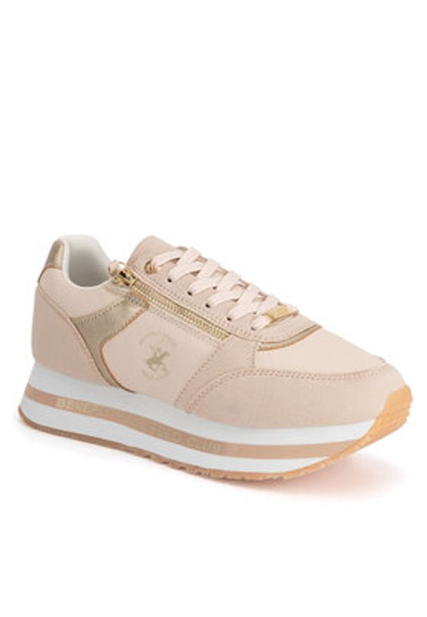 Beverly Hills Polo Club Sneakersy V12-694 Różowy. Kolor: różowy. Materiał: syntetyk