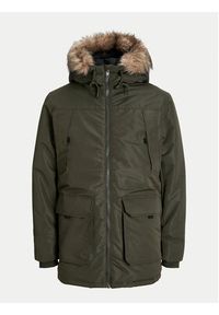 Jack & Jones - Jack&Jones Parka Construct 12258406 Zielony Regular Fit. Kolor: zielony. Materiał: syntetyk