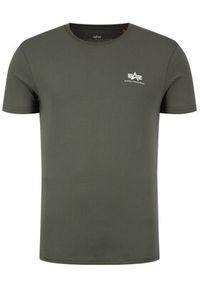 Alpha Industries T-Shirt Basic 188505 Zielony Regular Fit. Kolor: zielony. Materiał: bawełna