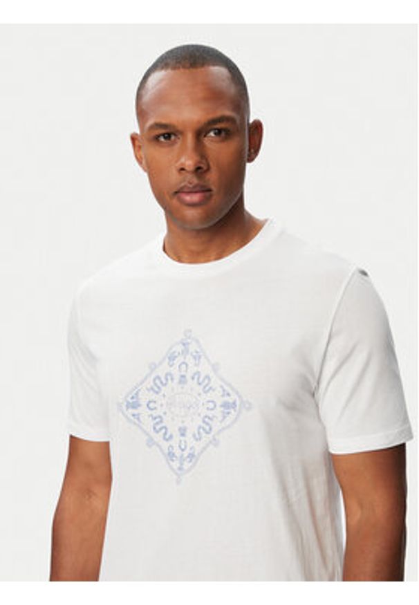 Hugo - HUGO T-Shirt Nerberri 50572760 Biały Regular Fit. Kolor: biały. Materiał: bawełna