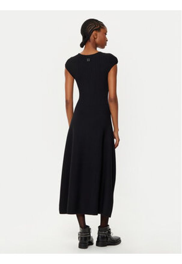 Armani Exchange Sukienka dzianinowa XW000119 AF10352 UC001 Czarny Slim Fit. Kolor: czarny. Materiał: syntetyk, wiskoza