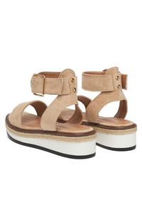 DeeZee Espadryle WS091-01 Beżowy. Kolor: beżowy. Materiał: materiał