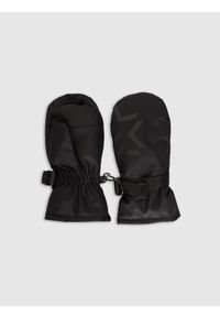 4f - 4F Rękawiczki zimowe z jednym palcem dziecięce - czarne L/XL. Kolor: czarny. Sezon: zima #1