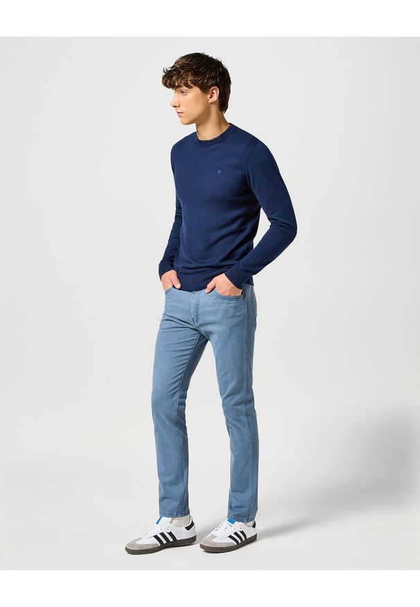 Wrangler - WRANGLER MĘSKA BLUZA KNIT SWEATER NAVY 112357427 W8F2017358