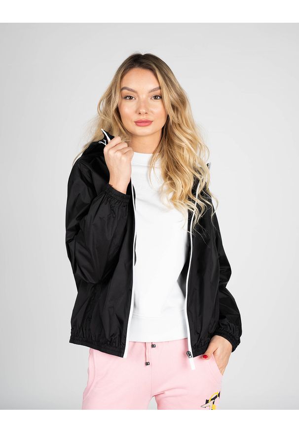 Invicta Kurtka "Windbreaker' | 4431789 / D | Kobieta | Czarny, Biały. Okazja: na co dzień. Typ kołnierza: kaptur. Kolor: czarny, biały, wielokolorowy. Materiał: poliamid. Styl: casual