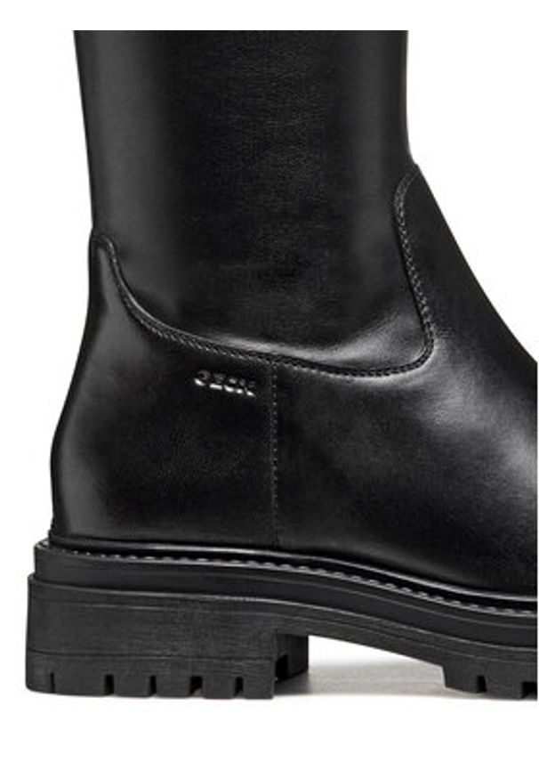 Geox Kozaki D Iridea D56HRF 0KB43 C9999 Czarny. Kolor: czarny. Materiał: skóra