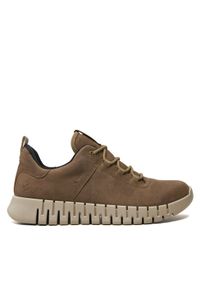 ecco - ECCO Sneakersy Gruuv M 52522402114 Brązowy. Kolor: brązowy. Materiał: nubuk, skóra #1