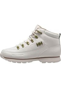 Buty do chodzenia damskie Helly Hansen The Forester. Wysokość cholewki: za kostkę. Zapięcie: sznurówki. Kolor: biały. Materiał: tkanina, materiał, syntetyk. Szerokość cholewki: normalna. Sport: turystyka piesza