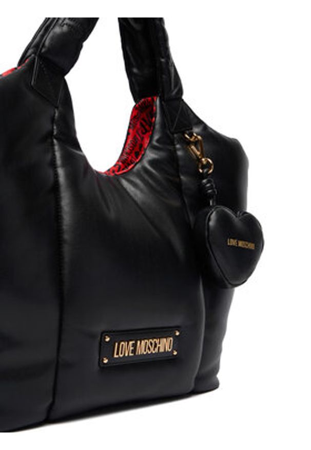 Love Moschino - LOVE MOSCHINO Torebka JC4321PP0NKM100A Czarny. Kolor: czarny. Materiał: skórzane