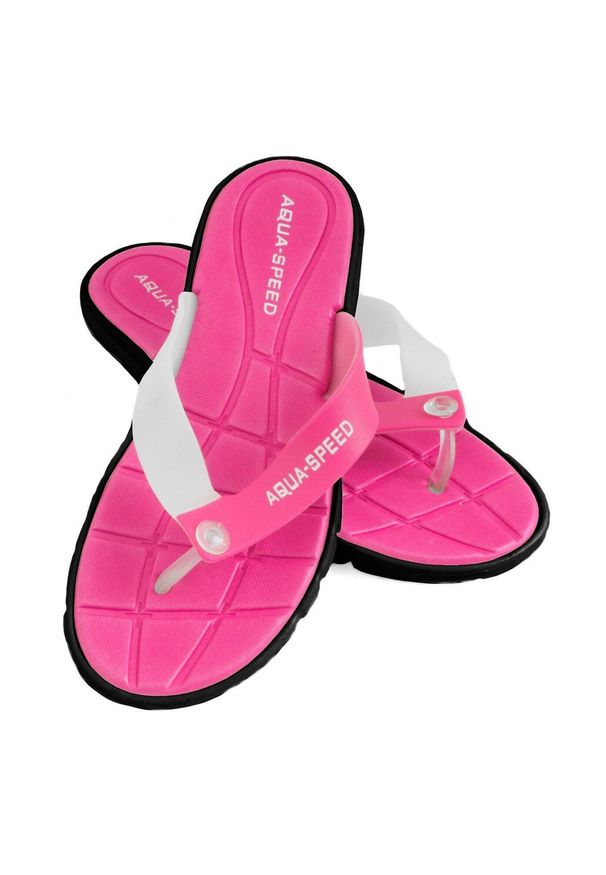 Japonki basenowe damskie Aqua Speed Bali. Kolor: wielokolorowy, czarny, różowy. Styl: sportowy