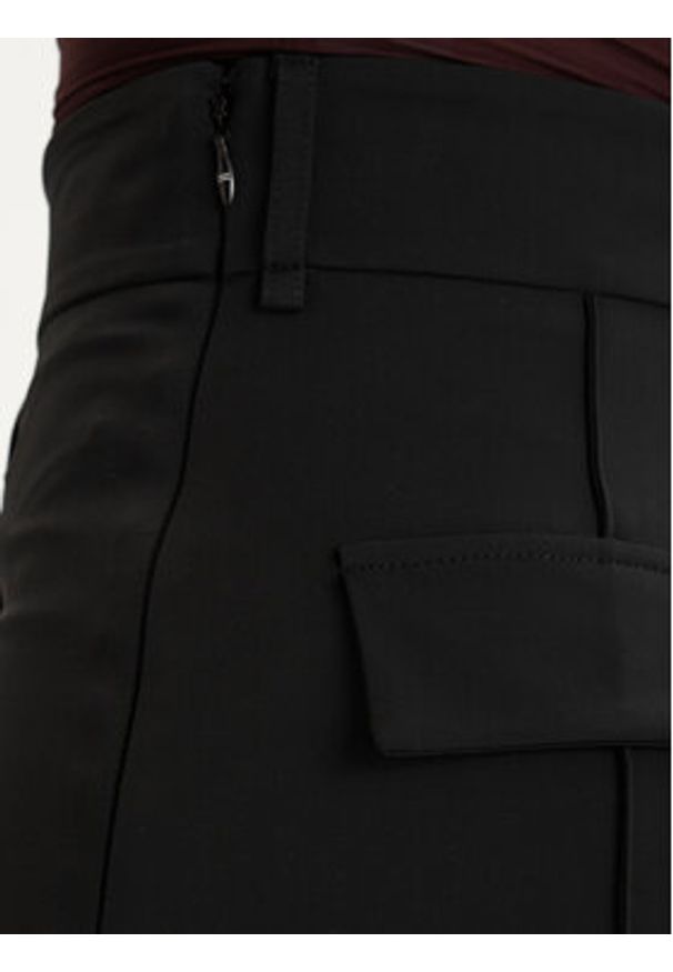 Elisabetta Franchi Spódnica ołówkowa GO-159-61E2-110 Czarny Slim Fit. Kolor: czarny. Materiał: syntetyk