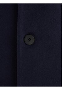 Calvin Klein Płaszcz wełniany K10K110462 Granatowy Regular Fit. Kolor: niebieski. Materiał: wełna
