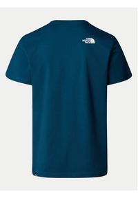 The North Face T-Shirt Simple Dome NF0A87NG Granatowy Regular Fit. Kolor: niebieski. Materiał: syntetyk, bawełna