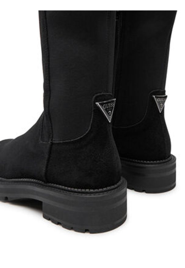 Guess Kozaki Carmen FLFCAR SUE11 Czarny. Kolor: czarny. Materiał: zamsz, skóra