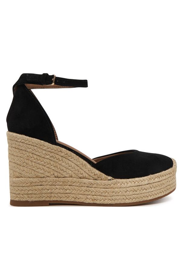 BOSS Espadryle Madeira 50563452 Czarny. Kolor: czarny. Materiał: skóra, zamsz