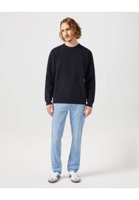 Wrangler - WRAGLER CREWNECK SWEATER MĘSKI SWETER CIEPŁY ELEGANCKI BLACK 112350515. Styl: elegancki