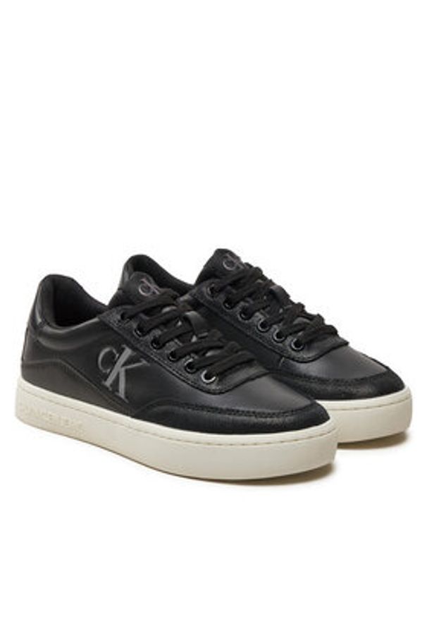 Calvin Klein Sneakersy Classic YW0YW01585 Czarny. Kolor: czarny. Materiał: skóra