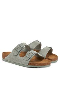Birkenstock Klapki Arizona zamsz 1029146 Zielony. Kolor: zielony. Materiał: skóra, zamsz #3
