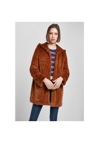 Damska kurtka z kapturem Urban Classics teddy coat. Typ kołnierza: kaptur. Kolor: biały. Sezon: zima #2