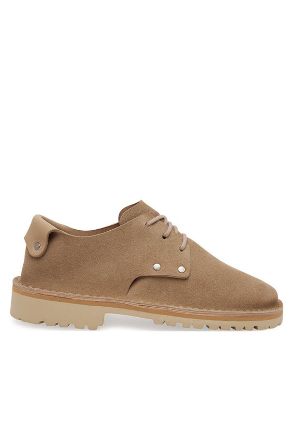 Fracap Półbuty D140-521 Beżowy. Kolor: beżowy. Materiał: zamsz, skóra