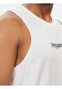Tommy Jeans Tank top Flag DM0DM18589 Biały Regular Fit. Kolor: biały. Materiał: bawełna