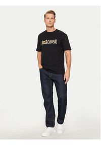 Just Cavalli T-Shirt 77OAHE25 Czarny Regular Fit. Kolor: czarny. Materiał: bawełna #5