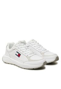 Tommy Jeans Sneakersy Tjm Runner Full Leather Ess EM0EM01445 Biały. Kolor: biały. Materiał: materiał #6