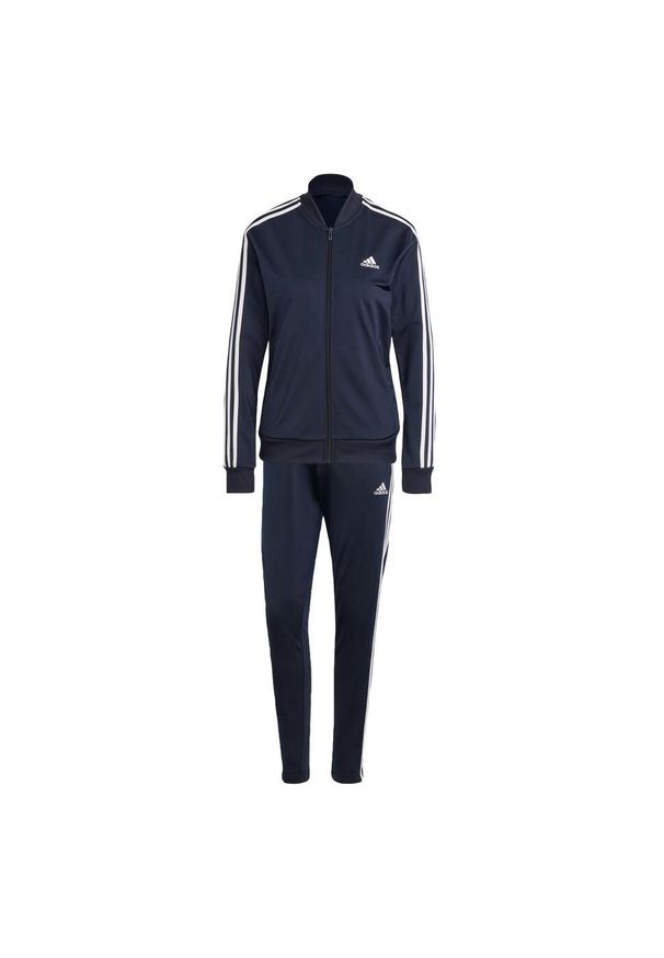 Adidas - Dres Essentials 3-Stripes. Kolor: biały, wielokolorowy, niebieski. Materiał: dresówka
