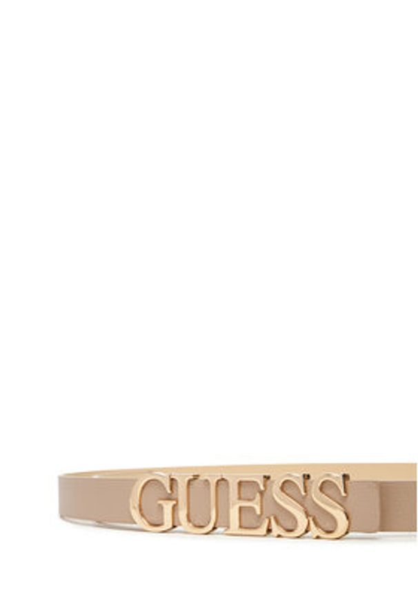 Guess Pasek Damski BW9257 P5320 Beżowy. Kolor: beżowy. Materiał: skóra