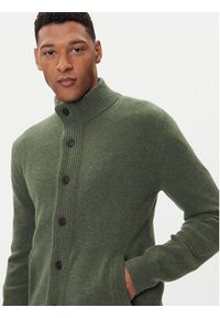 Barbour Kardigan Essential MKN0731OL51 Zielony Regular Fit. Kolor: zielony. Materiał: wełna #4