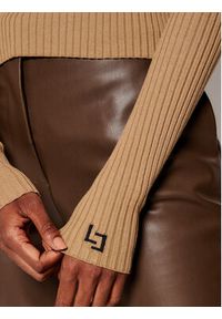 Liviana Conti Sweter F1WF11 Brązowy Slim Fit. Kolor: brązowy. Materiał: wiskoza #2